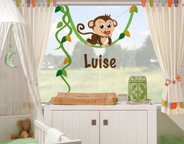Sticker pour fenêtres - Customised text Monkeys Baby