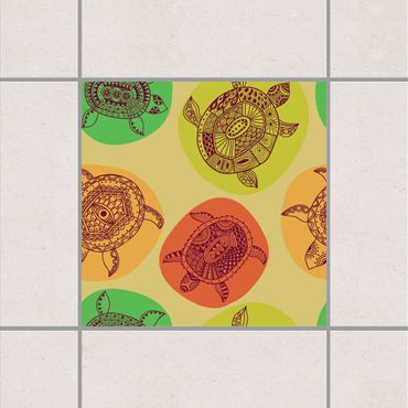 Sticker pour carrelage - Tile Stickers - Turtles of the world's oceans