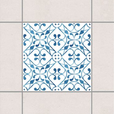 Sticker pour carrelage - Blue White Pattern Series No.3