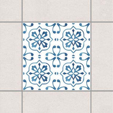 Sticker pour carrelage - Blue White Pattern Series No.4