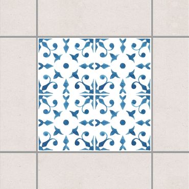 Sticker pour carrelage - Blue White Pattern Series No.6