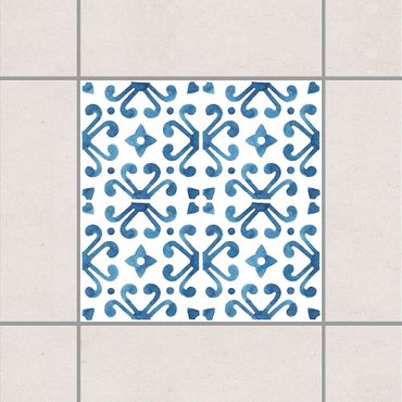 Sticker pour carrelage - Blue White Pattern Series No.7