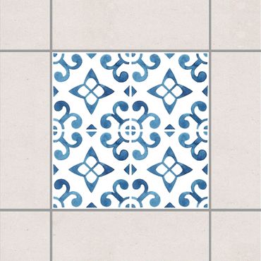 Sticker pour carrelage - Blue White Pattern Series No.5