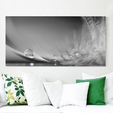Impression sur toile - Story of a Waterdrop Black White