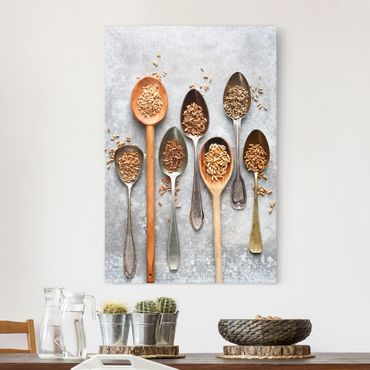 Impression sur toile - Cereal Grains Spoon