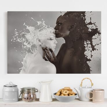 Impression sur toile - Milk & Coffee Kiss