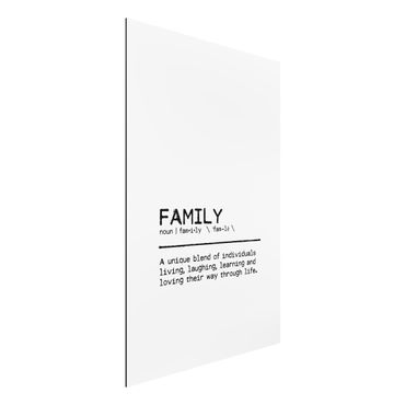 Tableau sur aluminium - Definition Family Unique