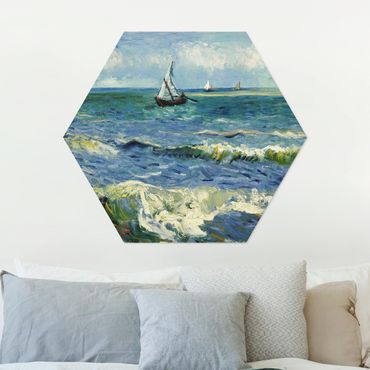 Hexagone en alu Dibond - Vincent Van Gogh - Seascape Near Les Saintes-Maries-De-La-Mer