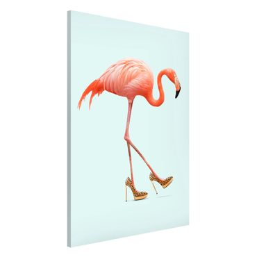 Tableau magnétique - Flamingo With High Heels