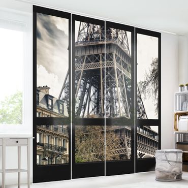 Set de panneaux coulissants - Window View Paris - Close To The Eiffel Tower