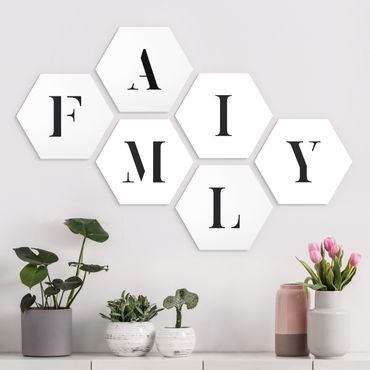 Hexagone en forex - Letters FAMILY Black Set II