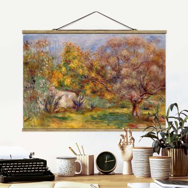 Tableau en tissu avec porte-affiche - Auguste Renoir - Olive Garden
