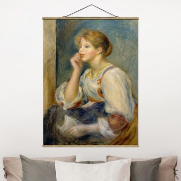 Tableau en tissu avec porte-affiche - Auguste Renoir - Woman with a Letter