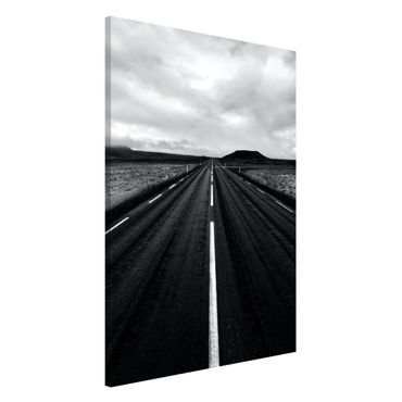 Tableau magnétique - Straight Road In Iceland