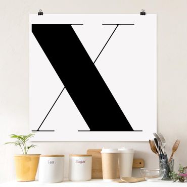 Poster - Antiqua Letter X