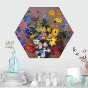 Hexagone en forex - Odilon Redon - White Vase with Flowers