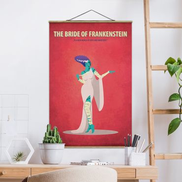 Tableau en tissu avec porte-affiche - Film Poster The Bride Of Frankenstein II