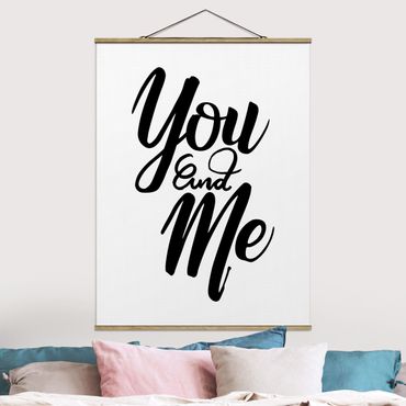 Tableau en tissu avec porte-affiche - You And Me
