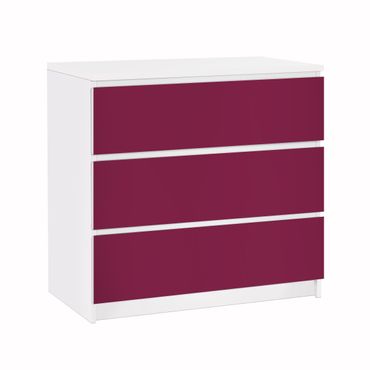 Papier adhésif pour meuble IKEA - Malm commode 3x tiroirs - Colour Wine Red