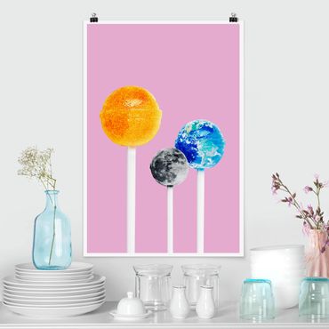 Poster reproduction - Lollipops With Planets