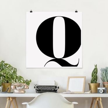 Poster - Antiqua Letter Q