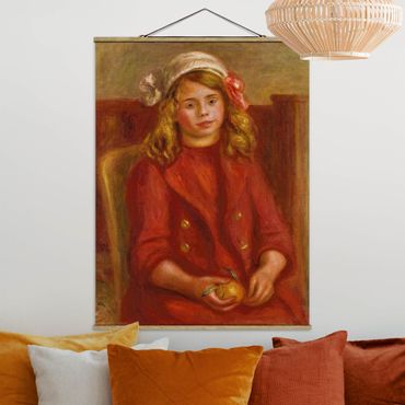 Tableau en tissu avec porte-affiche - Auguste Renoir - Young Girl with an Orange