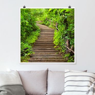 Poster - Stairs In The Woods