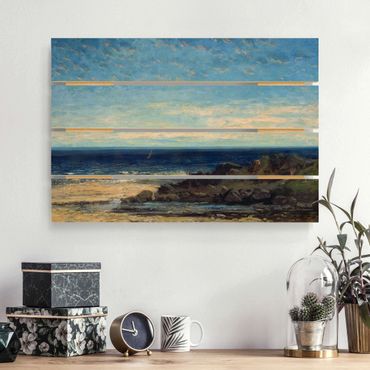 Impression sur bois - Gustave Courbet - The Sea - Blue Sea, Blue Sky