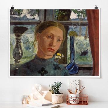 Poster - Paula Modersohn-Becker - Girl'S Head In Front Of A Window