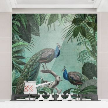 Fond de hotte - Shabby Chic Collage - Noble Peacock