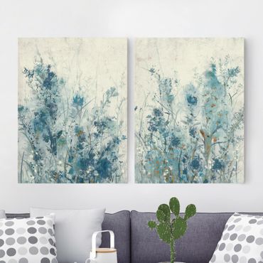 Impression sur toile - Blue Spring Meadow Set I