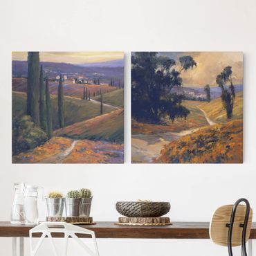 Impression sur toile - Landscape In The Afternoon Set I