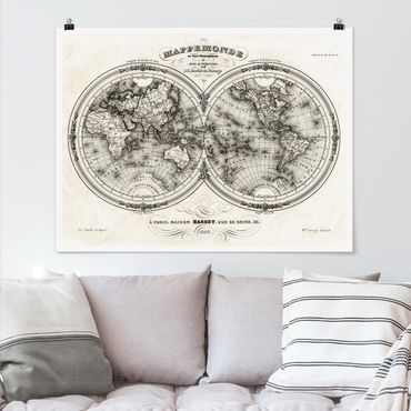 Poster - World Map - French Map Of The Cap Region Of 1848
