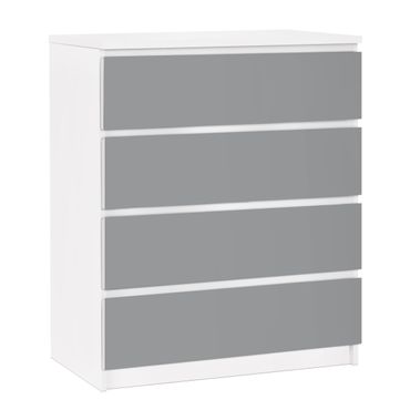 Papier adhésif pour meuble IKEA - Malm commode 4x tiroirs - Colour Cool Grey