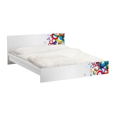 Papier adhésif pour meuble IKEA - Malm lit 160x200cm - Colourful Numbers