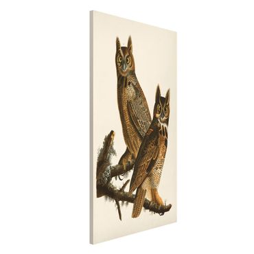 Tableau magnétique - Vintage Board Two Large Owls