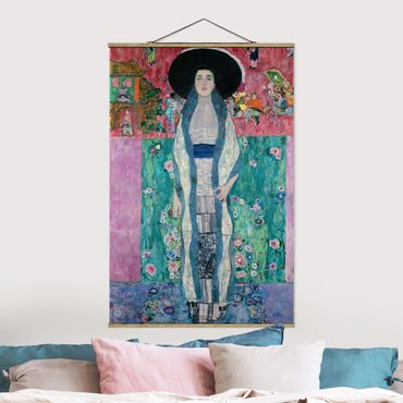 Tableau en tissu avec porte-affiche - Gustav Klimt - Portrait Adele Bloch-Bauer II