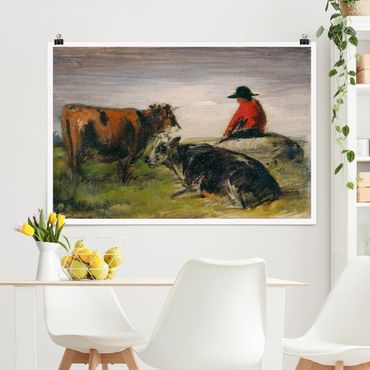 Poster - Wilhelm Busch - Shepherd with Cows