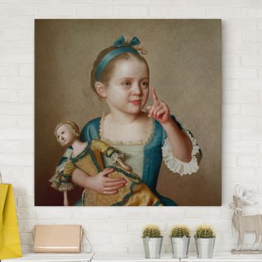 Tableau sur toile - Jean Etienne Liotard - Girl With Doll