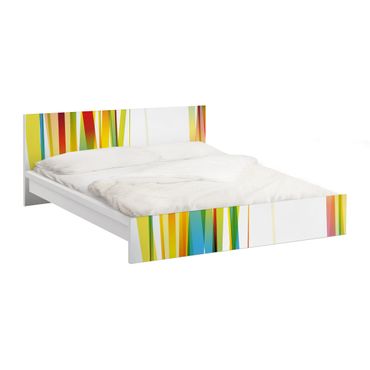 Papier adhésif pour meuble IKEA - Malm lit 140x200cm - Rainbow Stripes
