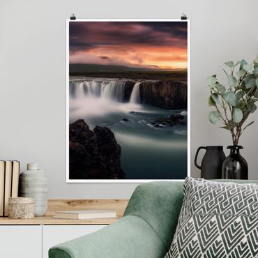 Poster nature & paysage - Goðafoss Waterfall In Iceland