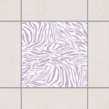 Sticker pour carrelage - Zebra Design Lavender