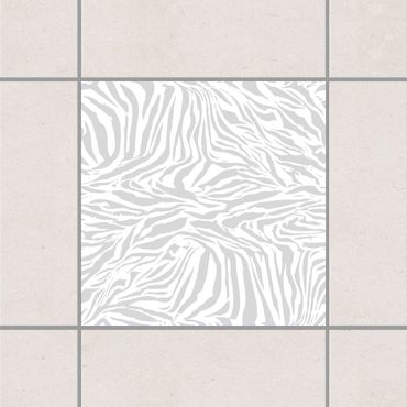 Sticker pour carrelage - Zebra Design Light Grey