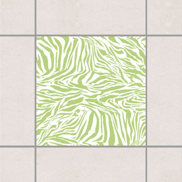 Sticker pour carrelage - Zebra Design Spring Green