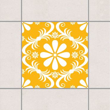 Sticker pour carrelage - Floral Melon Yellow