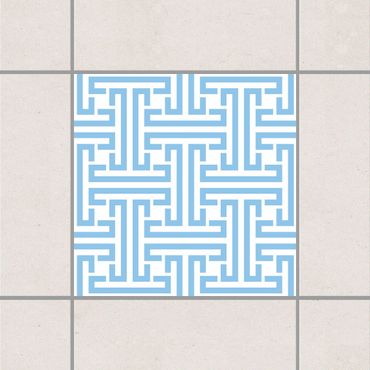 Sticker pour carrelage - Decorative Labyrinth Light Blue