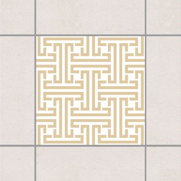 Sticker pour carrelage - Decorative Labyrinth Light Brown