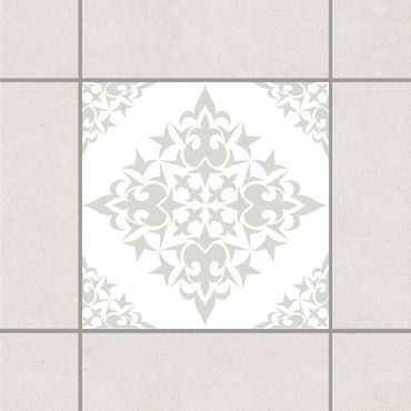 Sticker pour carrelage - Tile Pattern White Light Grey