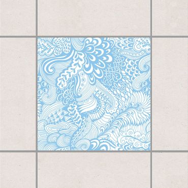 Sticker pour carrelage - Poseidon's Garden Light Blue