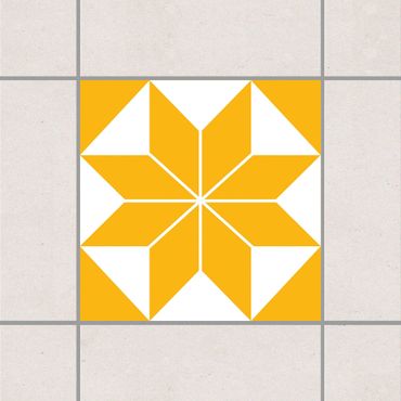 Sticker pour carrelage - Star pattern Melon Yellow